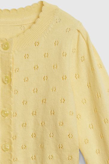 Buy Gap Yellow Pointelle Cardigan from Next Germany