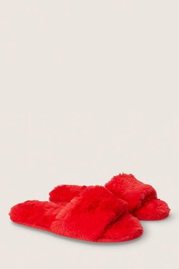 Victoria secret fluffy slides top