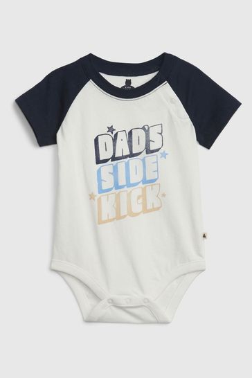 Gap Blue Graphic Short Sleeve Baby Bodysuit