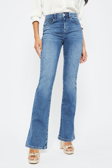 Lipsy Blue Sculpt Mid Rise Chloe Flare Jeans