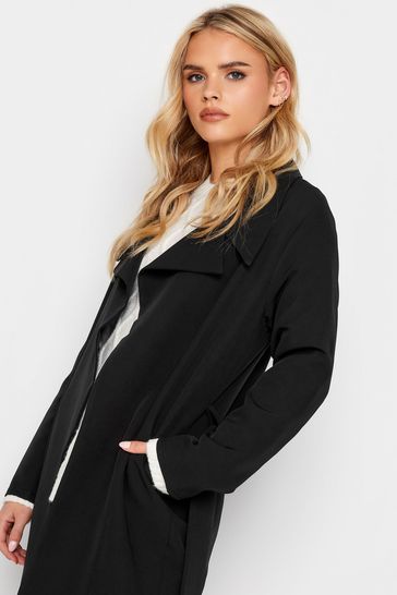 Petite black on sale duster coat