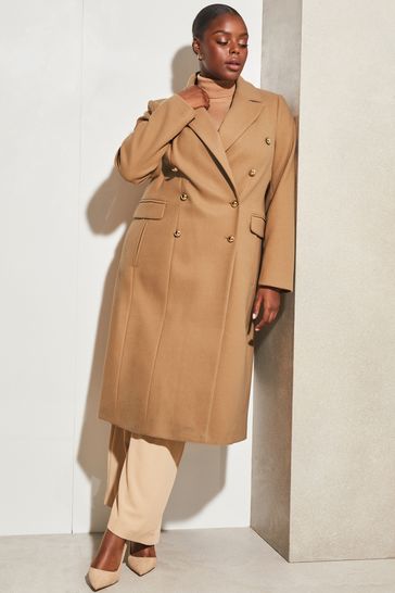 Camel coat double breasted online