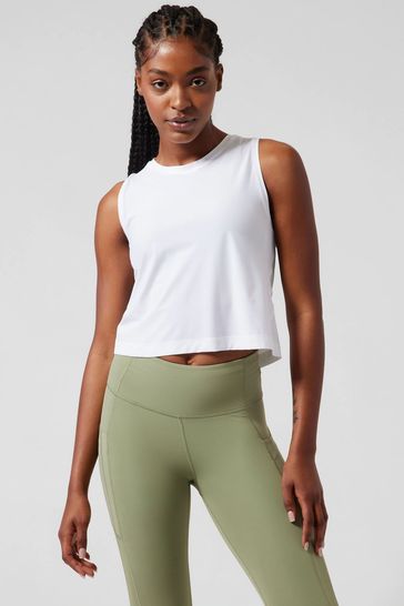 Athleta White Ultimate Muscle Tank Top