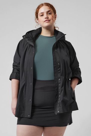 Black hot sale rain hoodie