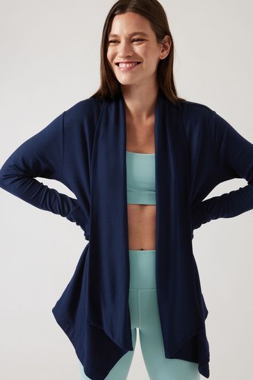 Long wrap cardigan top