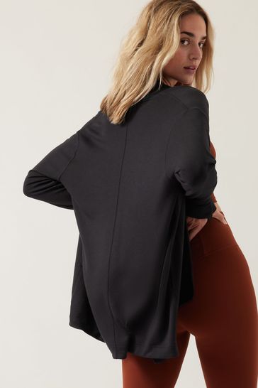 Buy Athleta Black Pranayama Restore Long Wrap Cardigan from Next