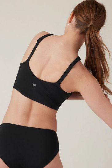 Athleta HALTER CROP A-C - Light support sports bra - black