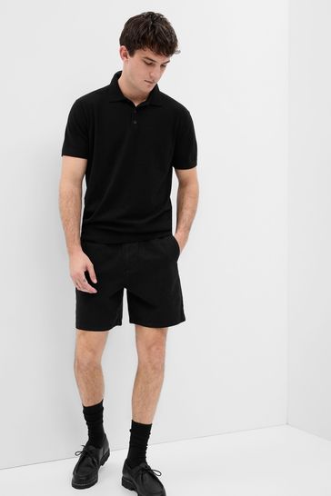 Black shorts cotton clearance