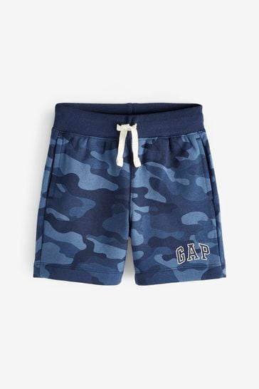 Gap Navy Blue Camo Pull On Logo Jogger Shorts (4-13yrs)