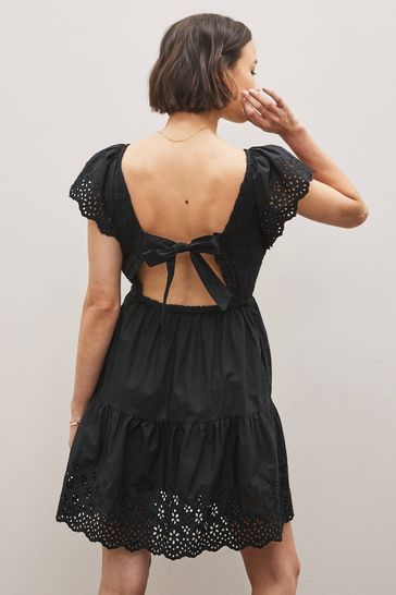 Black tiered sales mini dress