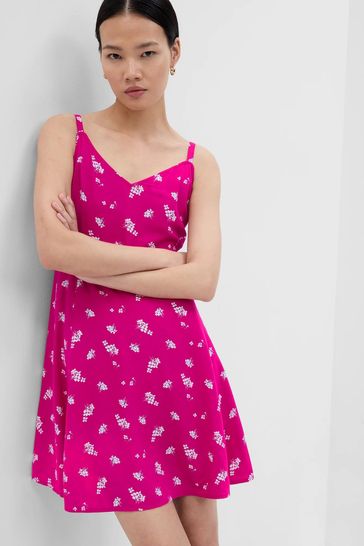 Pink cami mini shop dress