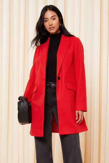Friends Like These Red Tailored Single Button Coat