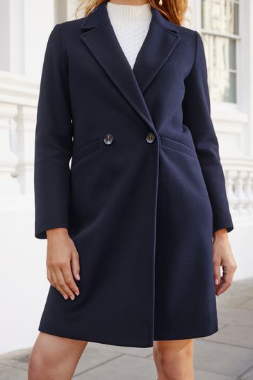 Navy tailored coat new arrivals