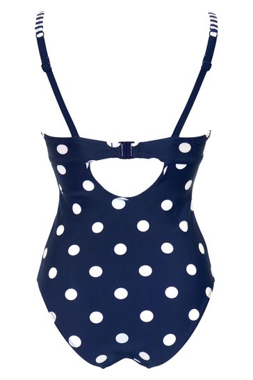 Navy blue clearance polka dot swimsuit
