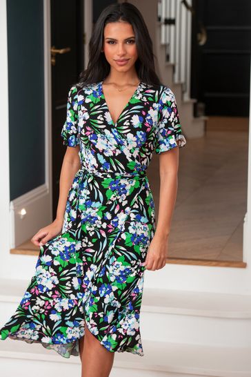 Midi wrap shop dress