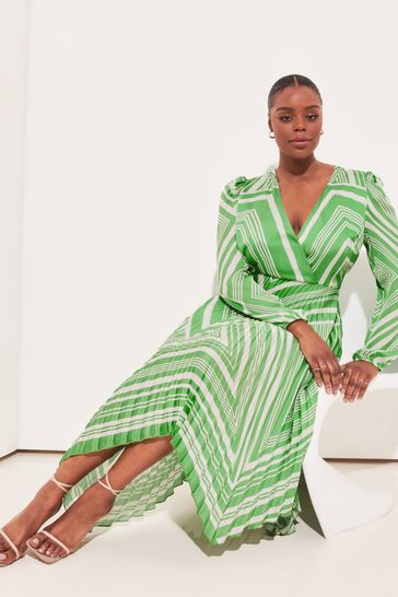 Lipsy pleated wrap dress sale