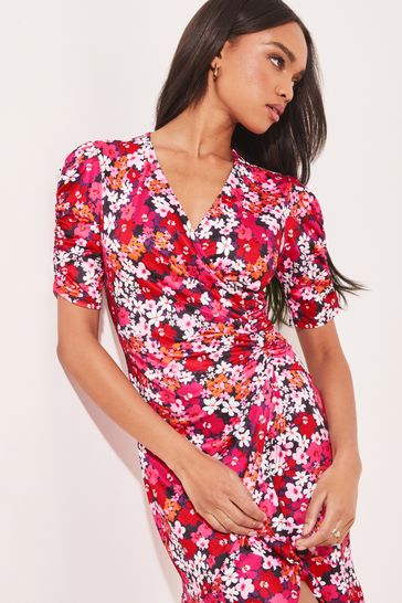 Lipsy red clearance floral dress