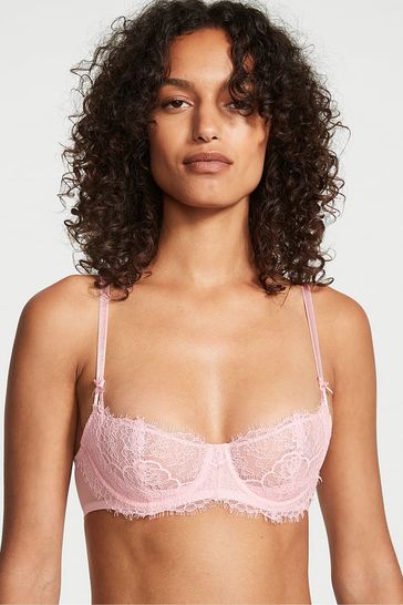 Buy Victoria's Secret Pretty Blossom Pink Lace Unlined Balcony Bra from  Next Luxembourg