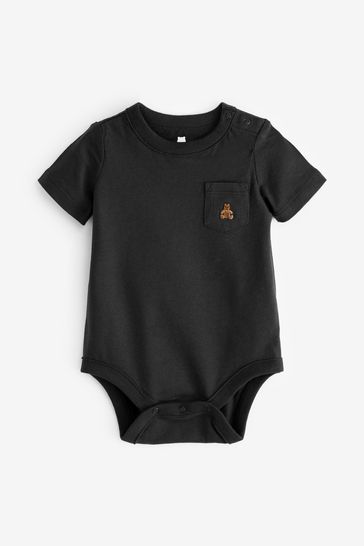 Gap Black Pocket Short Sleeve Baby Bodysuit