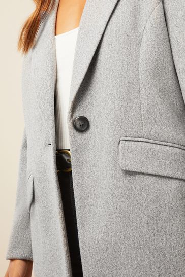 Grey sale button coat