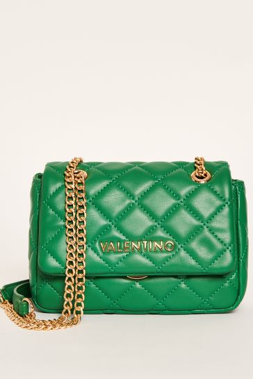 Valentino Bags Green Ocarina Quilted Crossbody Bag