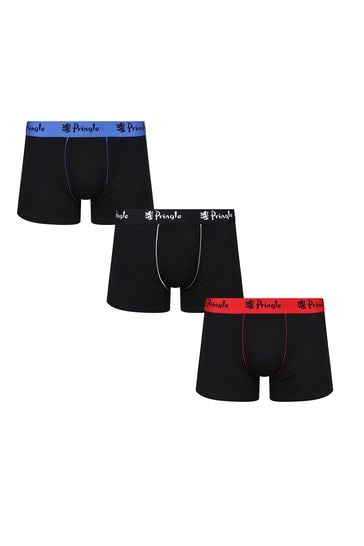 Pringle Black/ Red/ Blue Contrast Piping Classic Trunk