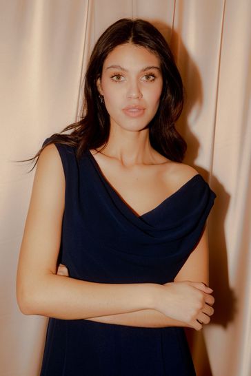 Navy 2025 crepe jumpsuit