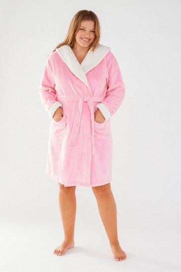 Fluffy hooded new arrivals dressing gown womens