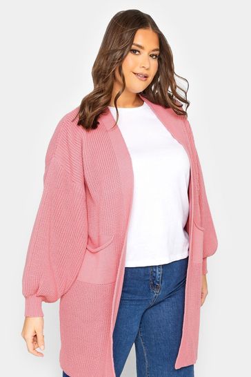 Buy Yours Curve Pink Longline Pocket Cardigan from Next Australia