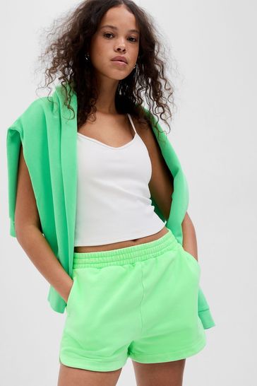 Neon green sweat shorts new arrivals