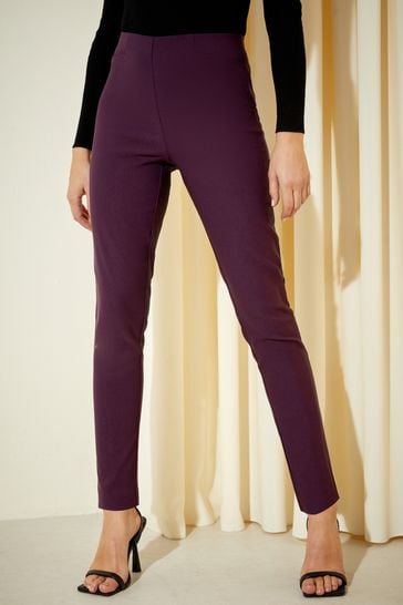 Friends Like These Burgundy Red Sculpting Stretch Trousers