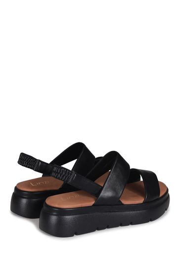 Black stretchy 2025 sandals