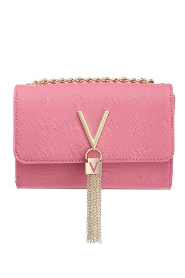Valentino Bags Rose Pink Divina Crossbody Tassel Bag