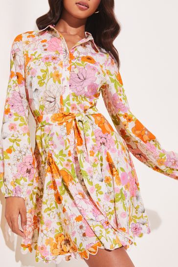 Lipsy floral shirt dress outlet