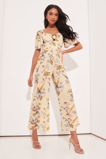 Lipsy floral wide leg jumpsuit clearance