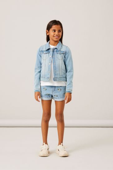 Girls light top blue denim jacket