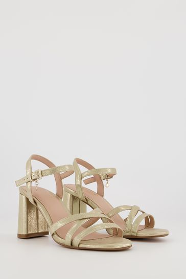 Office gold 2024 heeled sandals