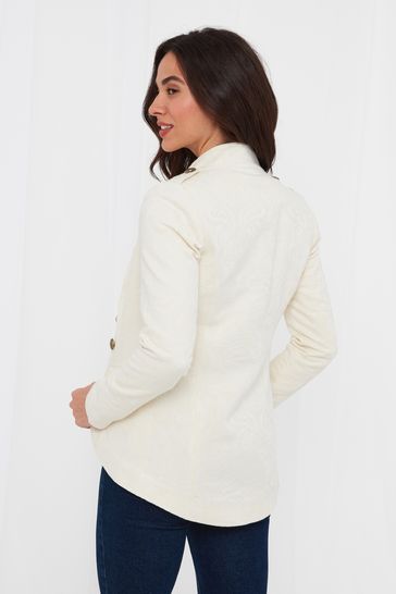 Cream clearance military jacket