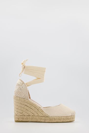 Office Cream Wide FIt Marmalade Two Part Espadrille Sandals