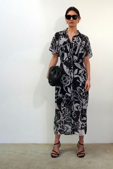 Black loose shirt dress new arrivals