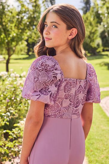 Purple hot sale lace jumpsuit