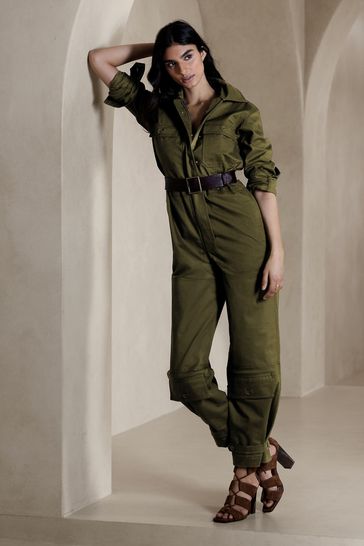 Banana republic green jumpsuit sales