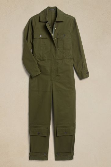 Banana republic olive green jumpsuit store