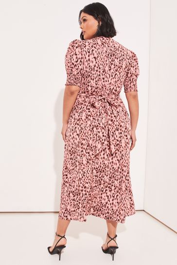 Next pink leopard top dress