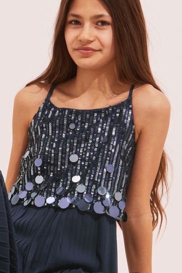 Lipsy embellished pleated sale maxi dress