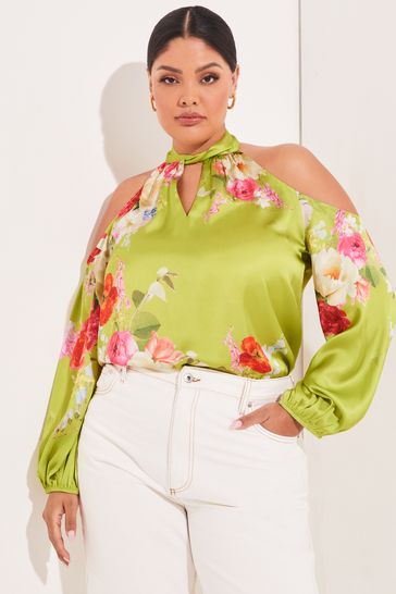 Buy Lipsy Cold Shoulder Keyhole Long Sleeve Top from Next Luxembourg