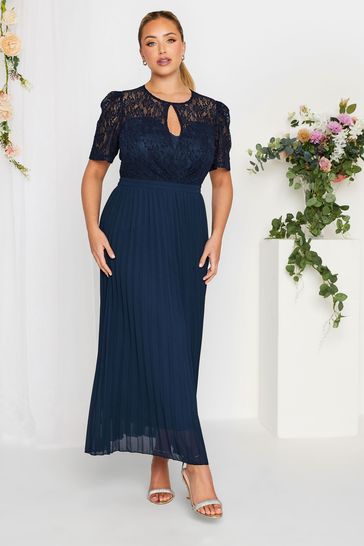 Picture perfect navy blue lace maxi dress deals
