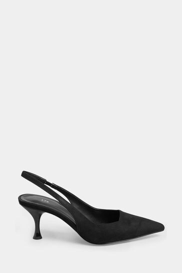 Black sling back kitten heel shoes 2025