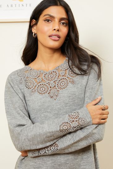 Lace jumper dress clearance