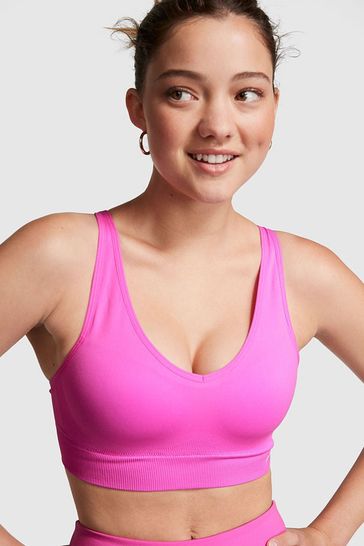Buy Victoria's Secret PINK Pink Berry Non Wired Lightly Lined Seamless Air  Sports Bra from Next Luxembourg